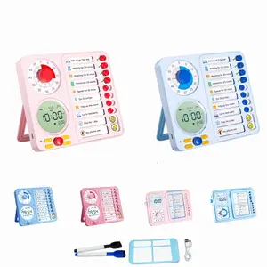 3-in-1 Visual Timer Task Timer with Chore Chart Board, ADHD Tool for Kids Adults Visual Schedule for Kids with Autism, Daily Checklist for Home, School, Classroom, Desk, Chore Chart