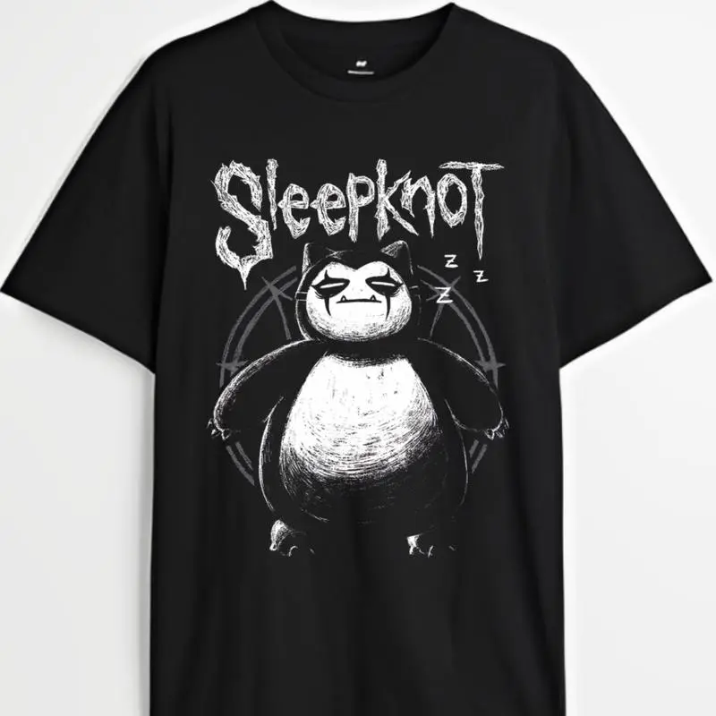 Pocket Monsters Anime T-shirt & Sweatshirt, Snorlax Sleepknot Graphic Tea, Anime & Manga Gifts