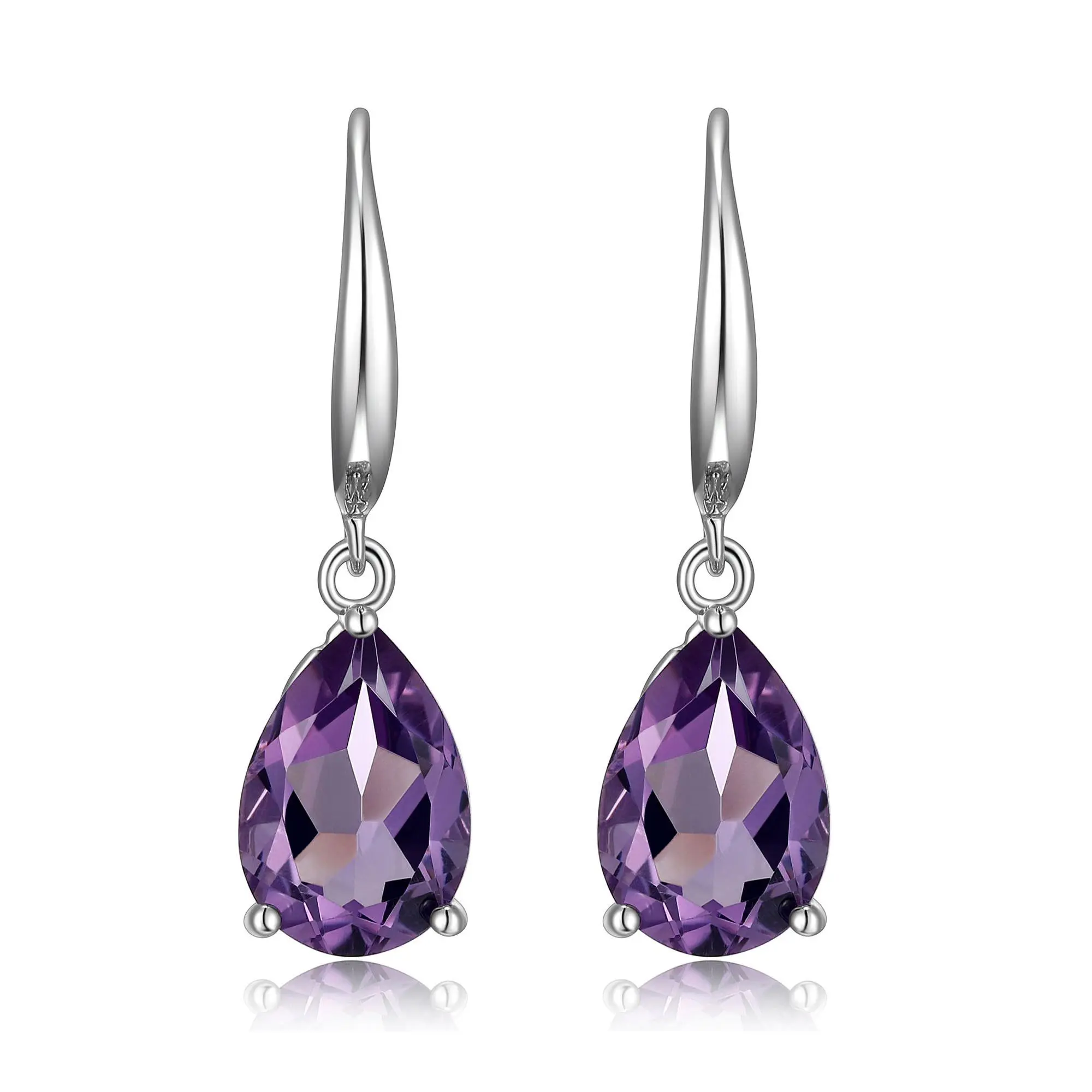 Affinity Gems 3.60 cttw Amethyst Dangle Earrings, Sterling