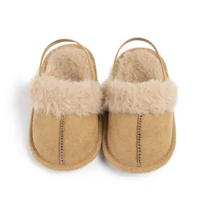 Baby Girls Sandals Cute Plush Patchwork Princess Flats Casual Walking Shoes for Newborn Infant Toddler