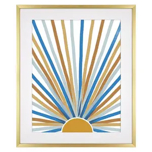 20.78" x 24.78" Matted to 16" x 20" Thin Poster Frame Brass - Room Essentials