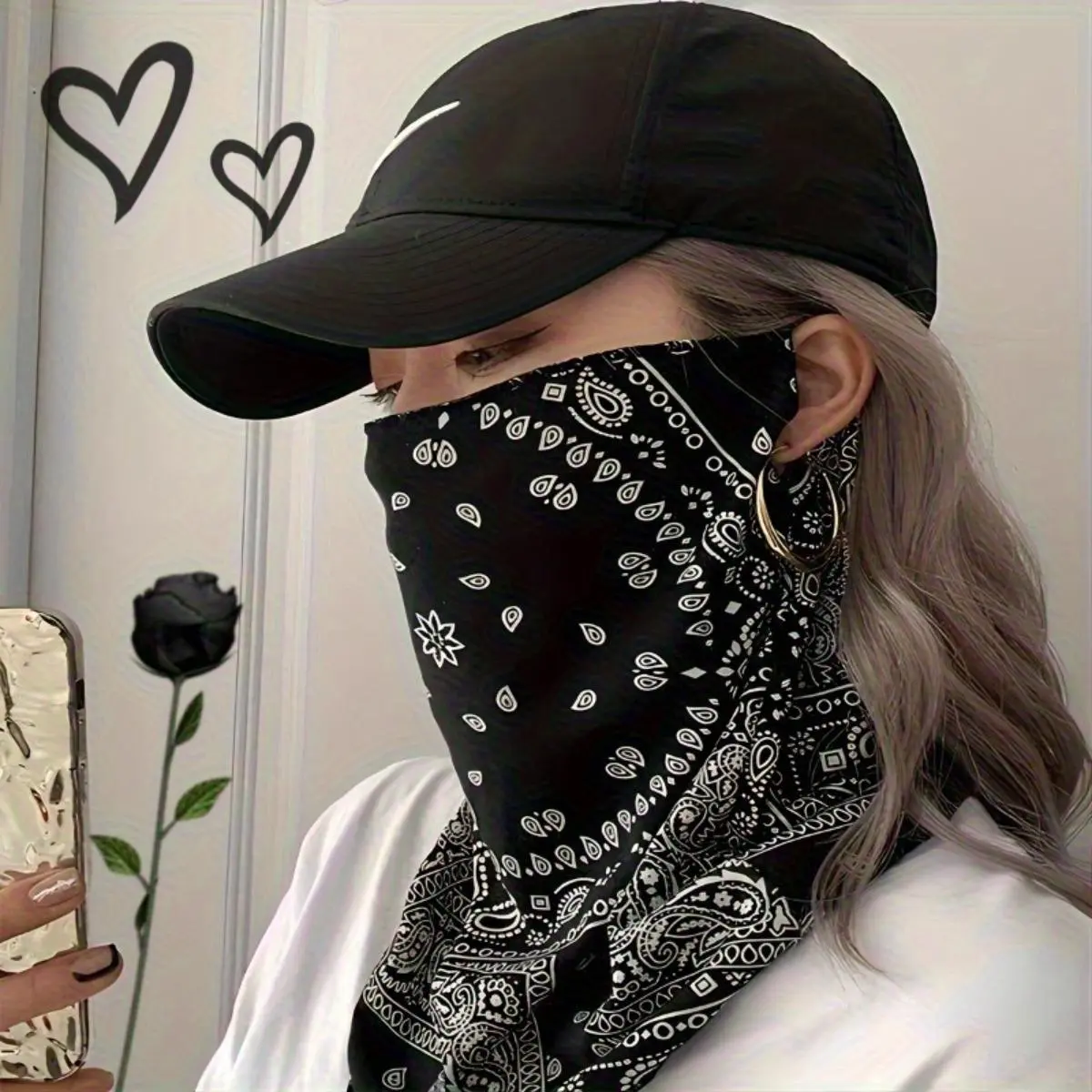 Convertible Ice Silk Neck Gaiter, Unisex Windproof Face Mask with Full Face & Neck Coverage, Breathable Sun Protection for Outdoor Sports, Elastic, One Size Fits Most