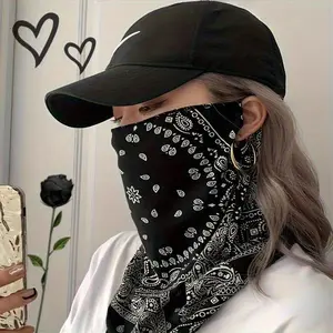 Unisex Ice Silk Face Mask, Convertible Neck Gaiter with Ear Loops, Breathable Windproof Sun Protection for Motorcycle & Outdoor Sports, Windproof Face Mask