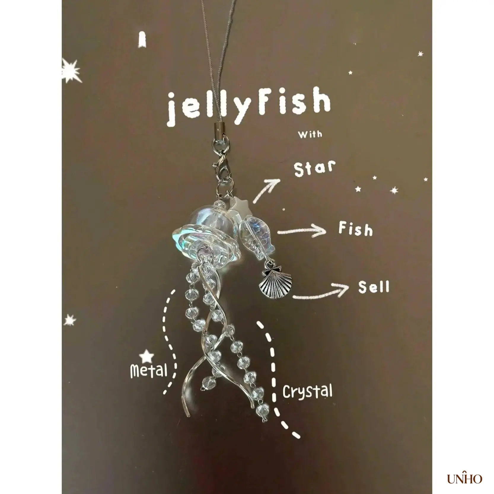 Ocean Theme Clear Jellyfish Key Ring Phone Chain For Men And Women, Transparent Marine Pendant, Multi Use Decor Accessory For Keys Handbags Backpacks Daily Styling Ornament