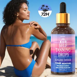 30ML Self Tanner Drops, Indoor Tanning Oil with Vitamin E, Natural Sun-Kissed Glow, Hydrating Formula for All Skin Types, Men & Women