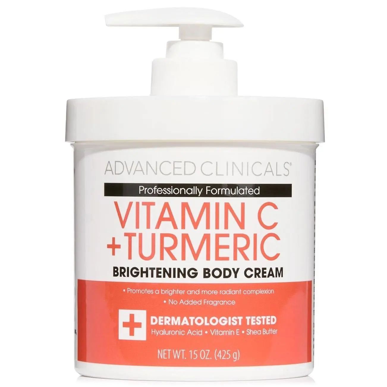 Vitamin C Cream Dry Skin Rescue Skin Care Face & Body Cream Infused W/Turmeric, Vitamin E, & Shea Butter. Firming & Brightening Anti Aging Moisturizer, 15 Fl Oz