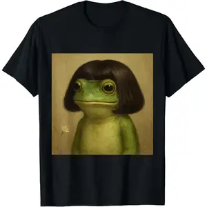 Funny Frog Bob Haircut Meme for Men Women  T-Shirt