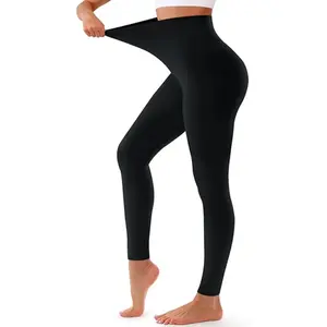 Women's High-Waisted Tummy Control Leggings, All Seasons Pull-On Close Non-See-Through Soft Bottoms, Plus Size for Workout & Yoga, Casual Womenswear