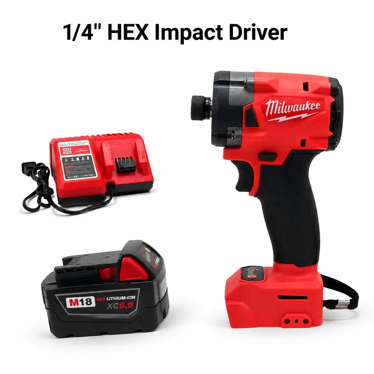 Milwaukee M18 FID3 Cordless Impact Driver With 1/4" Hex Chuck | 0-4400 IPM & 0-3000 RPM | For Fastening And Drilling In Tight Spaces square drive work accessory flexvolt lithium-ion outdoor survival light weight rapid charger secure grip tool high torque