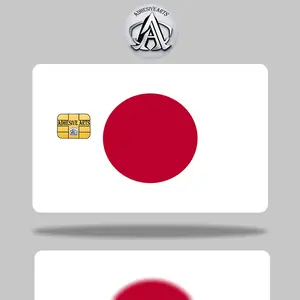 Japan Flag Debit Card Cover - High Quality Vinyl for Customization and Personalization