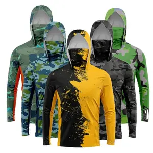 Sunscreen clothing Men Women Fishing Hoody Sunscreen Sun Protection Rash Guards Cycling Jacket Shirt Rashguards Hiking Clothes Face Neck Coat Athletic Outfits Athletic Activewear Gymclothes Gymwear