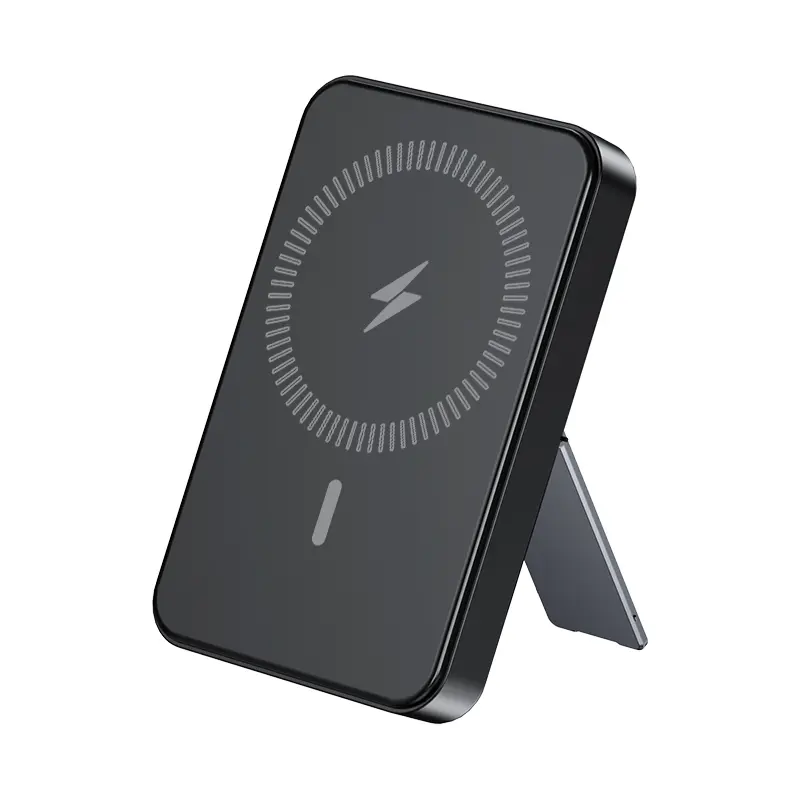 10000mAh Magnetic Wireless Power Bank - Compact Mobile Accessories Charger with Foldable Stand, LED Digital Display, Durable Lithium Core, USB-C Compatibility, Simultaneous Charging for Smartphones & Cool Gadgets,back to school