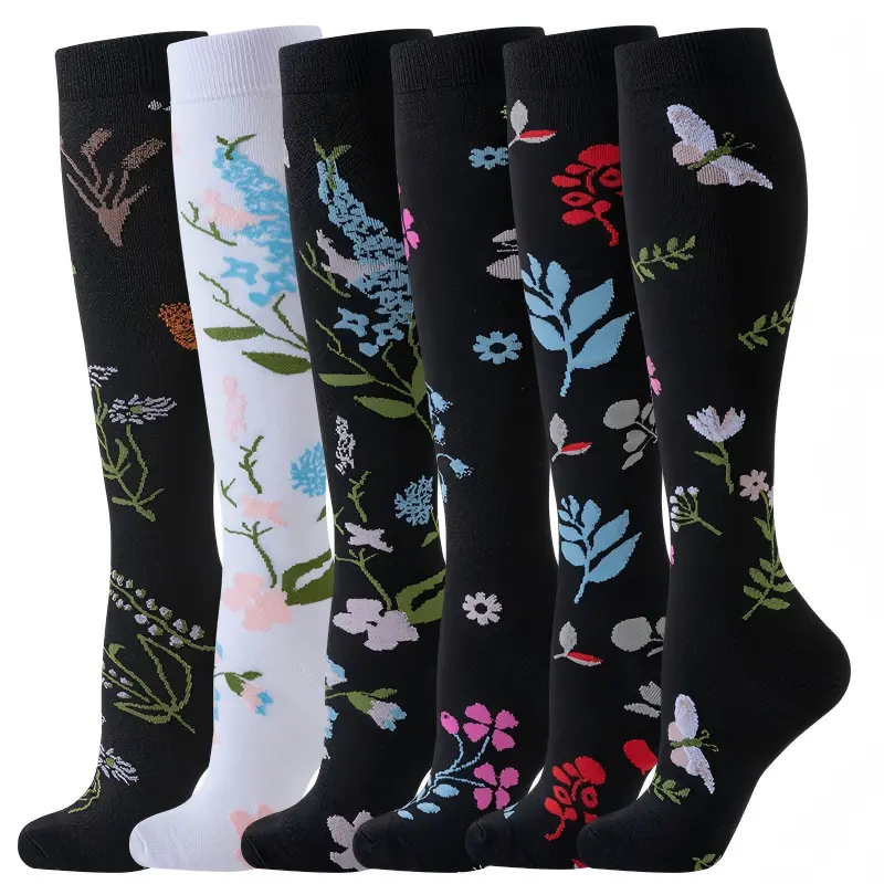 Compression Socks – All-Season Sports Calf Sleeves, Boost Stamina for Running, Cycling & Fitness (Men & Women) Compression Knee-High Socks High Compression Socks breathable day Moisture-Wicking