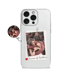 Custom Polaroid Style Photo Clear Phone Case - Personalized Clear Phone Case