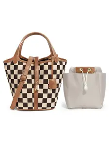 Chessboard Pattern Basket Vintage Crossbody Bag with Adjustable Shoulder Strap, Wallet Single-Shoulder Bag for Women, Handbag Shoulder Bag, Checkerboard Purse