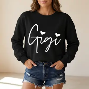 This Gigi letter-print crewneck sweatshirt has a sweet and playful style and a loose, comfortable fit. It's perfect for everyday casual wear and an ideal choice for spring and autumn, combining both sporty and casual elements Womenswear