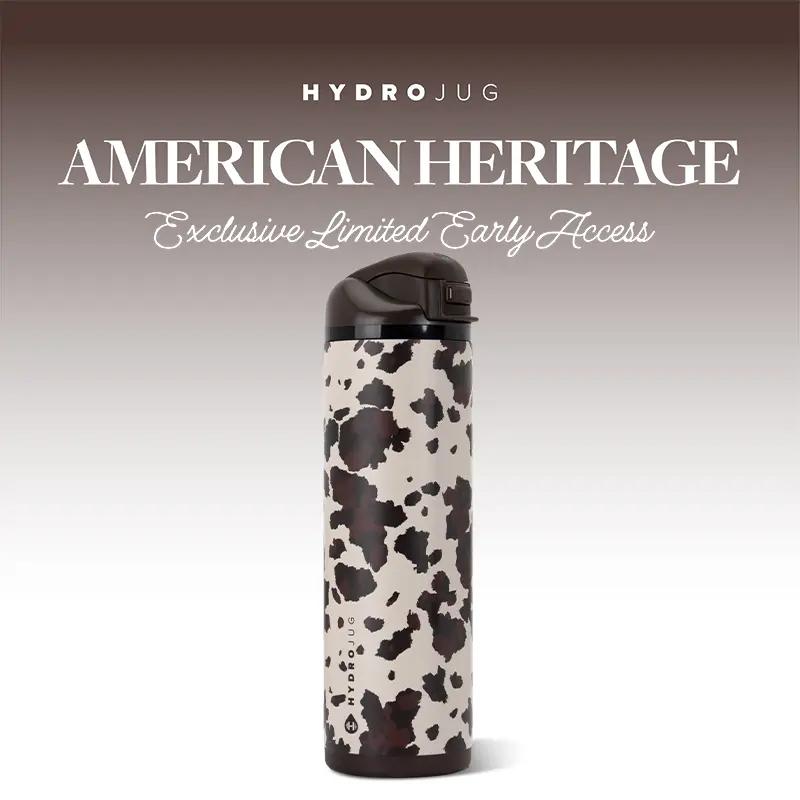 HydroJug Ease2o Water Bottle with Straw & Chug Lid, Stainless Steel, Vented Cap to Help Reduce Pressure, Water-Level Window, Cup Holder Friendly, Non-Slip Base