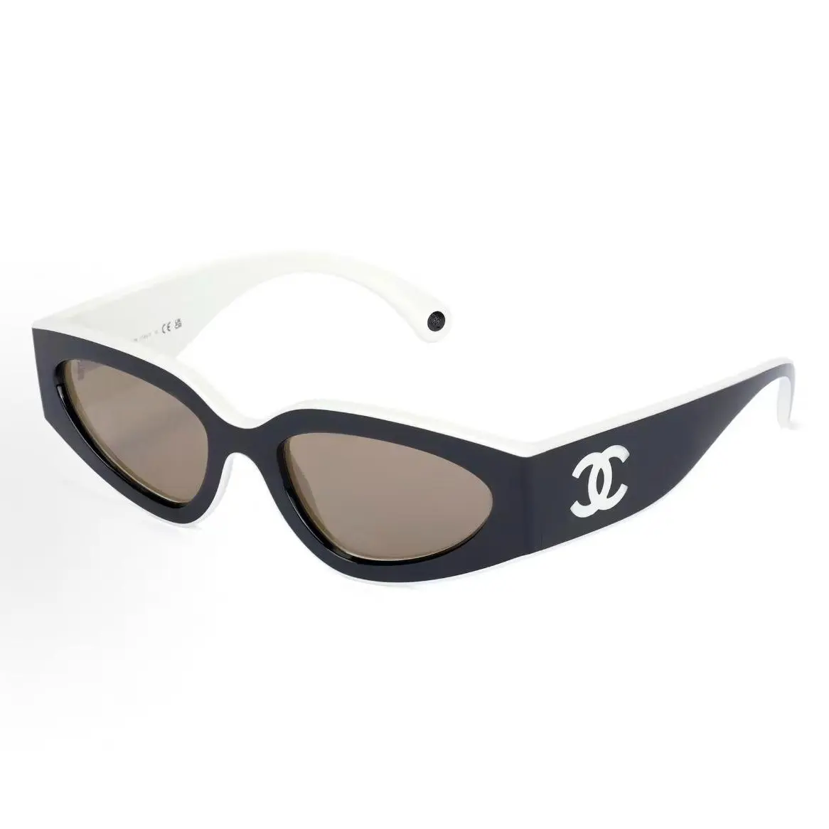 Pre-owned Brand New,CHANEL Two tone Cat eye Acetate Sunglasses