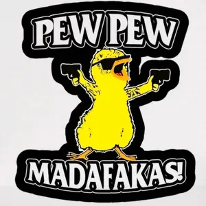 Pew Pew Madafakas UV-DTF Sticker/Colored Decal with UV Protection funny hard car stickers window truck Versatile, Laptop Water Bottle Decal Sticker