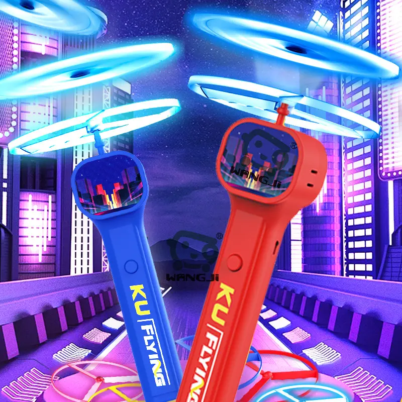Handheld LED Flying Orb Hover Disc - Unisex UFO Glow Toy with Bamboo Dragonfly, Auto-Fly Mode Light-Up Drone, Built-In Batteries, Viral Item for Kids 6-8, Parties