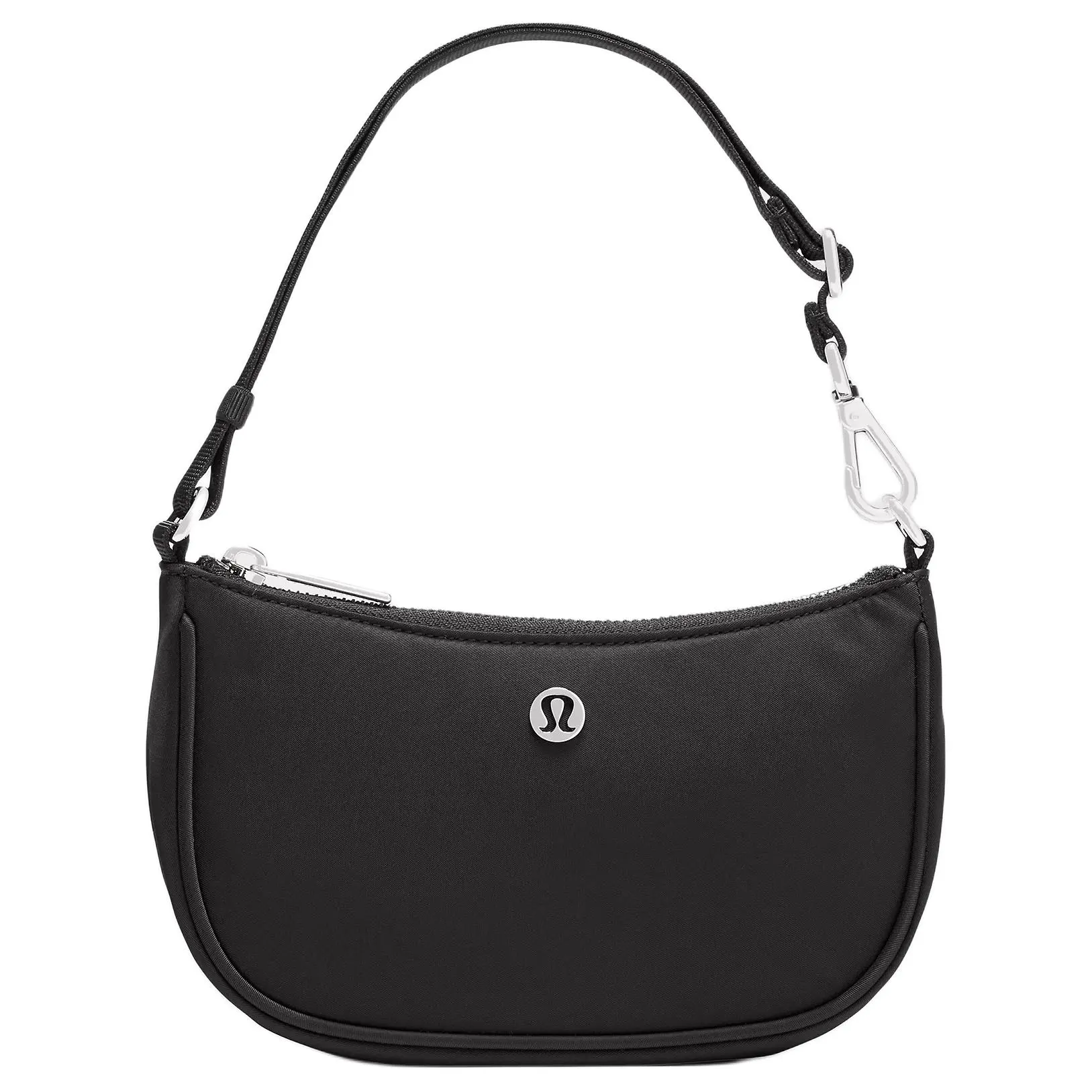 Women's Lululemon City Essentials Adjustable Strap Nylon Mini Tote Bag, Adjustable Strap Purse, Black Crossbody & Shoulder Bag