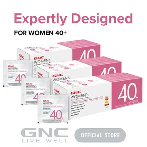 GNC 3-Pack Bundle: Women's 40+ Vitapak, Stress Support, Beautiful Skin, Bone Health & Omega-3s, Dietary Supplement, Natural Ingredient