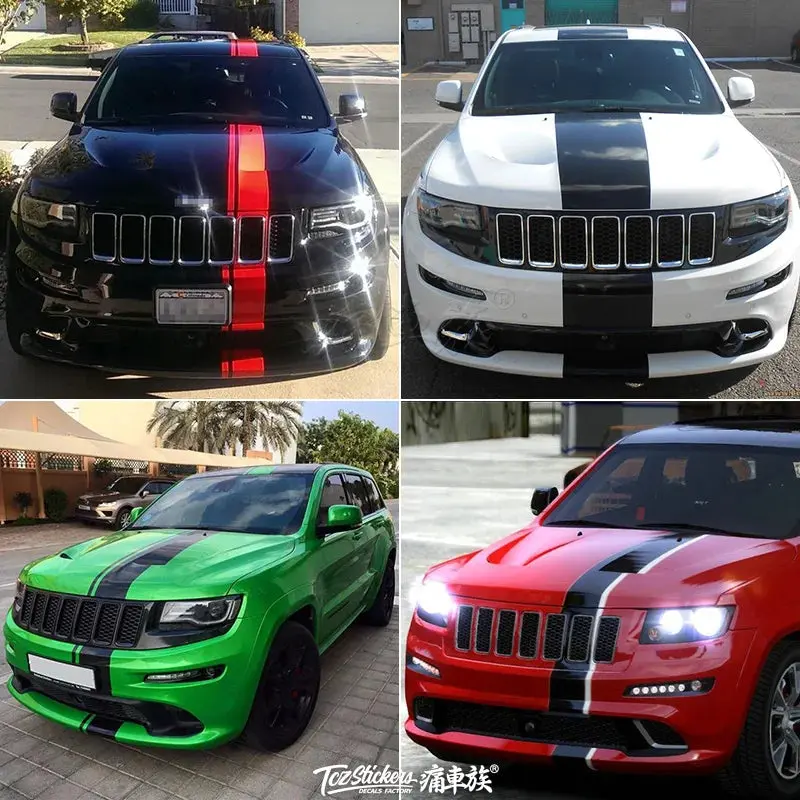 Grand Cherokee body hood Car sticker FOR exterior decoration sporty and fashionable sports film accessories