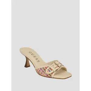 GUESS Female Dista Buckled Logo Kitten Heels