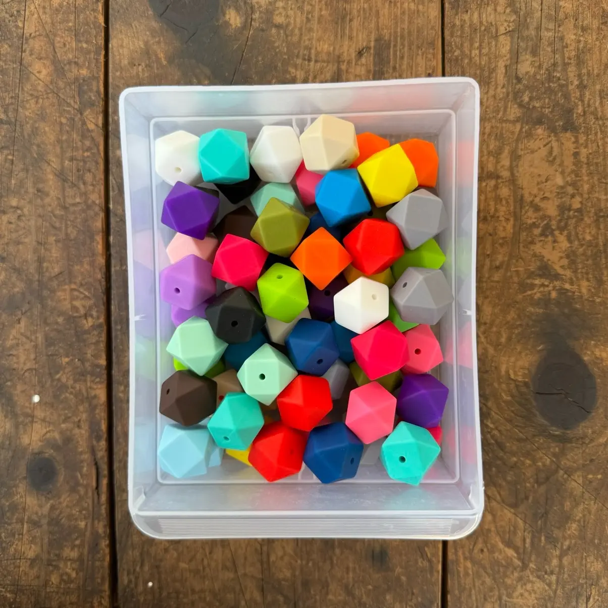 17mm Hexagon Silicone Beads, DIY Beads, Beading Supplies for Jewelry Making