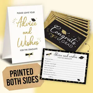 Graduation Advice Cards 2026-50 Pcs Well Wishes And Advice For The Graduate, Grad Party Decorations 2026 Ideas, High School Graduation Party Favors Supplies, College Grad Games Activities