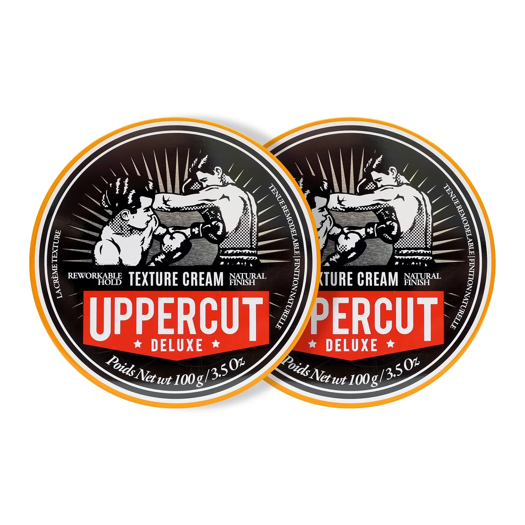 Uppercut Deluxe Texture Cream Twin Pack - Styling Cream for Hair Definition & Hold