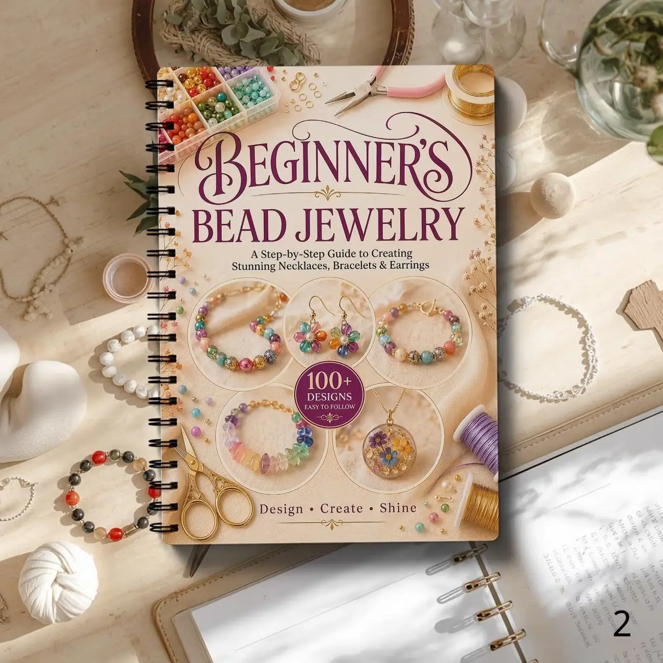 Beginner's Bead Jewelry Guide, 100+ Step-By-Step Designs, DIY Necklace Making Kit, Craft Your Own Unique Accessories, Diy Beads