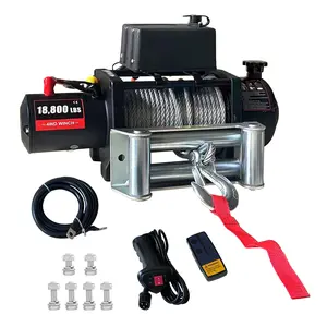 Garvee 18800 lbs Heavy-Duty Electric Winch for ATV, UTV, and Truck – 12V Power with IP67 Waterproof Rating, 80 ft High-Tensile Steel Cable, Wireless & Wired Remotes, Ultra-High Power Recovery for Off-Road and Trailers