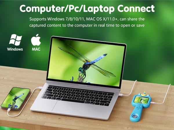 Kids Handheld Digital Microscope & Magnifying Glass, 2-in-1 Unicorn Pink Portable Science Toy for 3-12Y, 600X Zoom 200W HD IPS Screen, 8 Soft LED, Rechargeable 600mAh, Outdoor Nature Exploration & Observation Tool for Boys Girls, Educational Gift