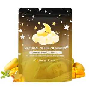 Natural Sleep Gummies - 40 Servings -Sweet Mango Stars (Melatonin Free)