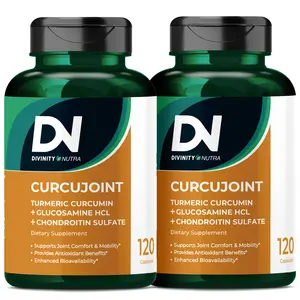 DN Joint Supplement with Turmeric Curcumin, Glucosamine, Chondroitin, Joint Mobility & Discomfort Relief and Inflammatory Response, 120 Caps, Divinity Nutra