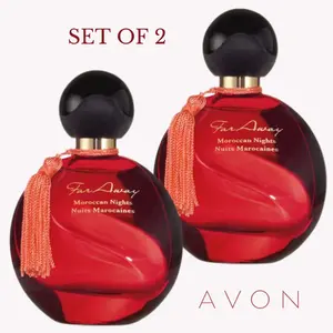 AVON Far Away Moroccan Nights EDP 1.7 fl. oz Set of 2 Regular Edition Classic Fragrance with Violet Leaf & Creamy Cashmere Woods Notes