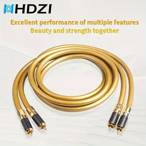 Rca Hi-Fi Audio Cable, Pure Copper Core, Gold Plated Connectors, Anti-Interference, High Fidelity, Home Theater, Professional Recording