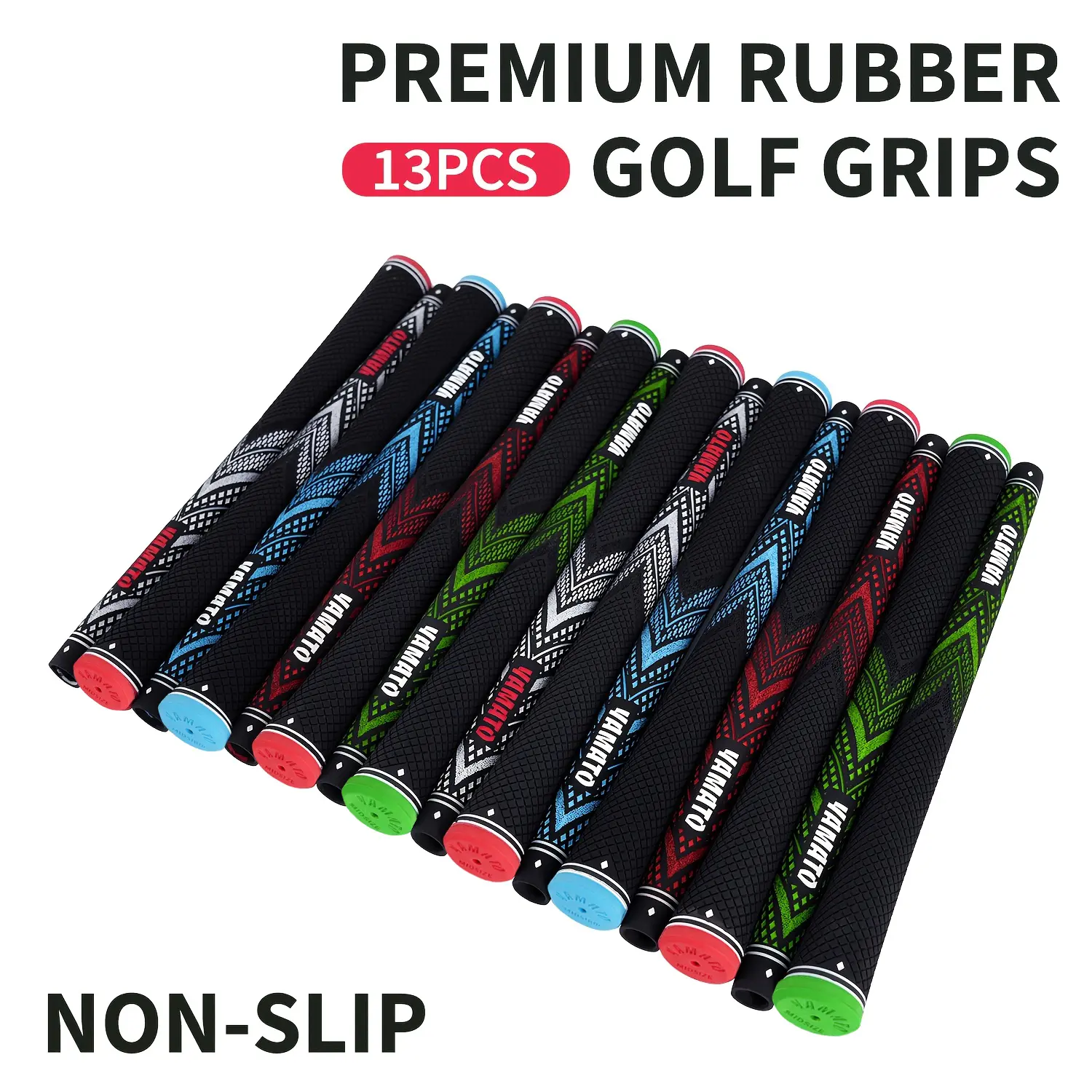 Medium 13Pcs Golf Grips – Premium Non-Slip Rubber, Durable & Perfect Golf Gift sohochic