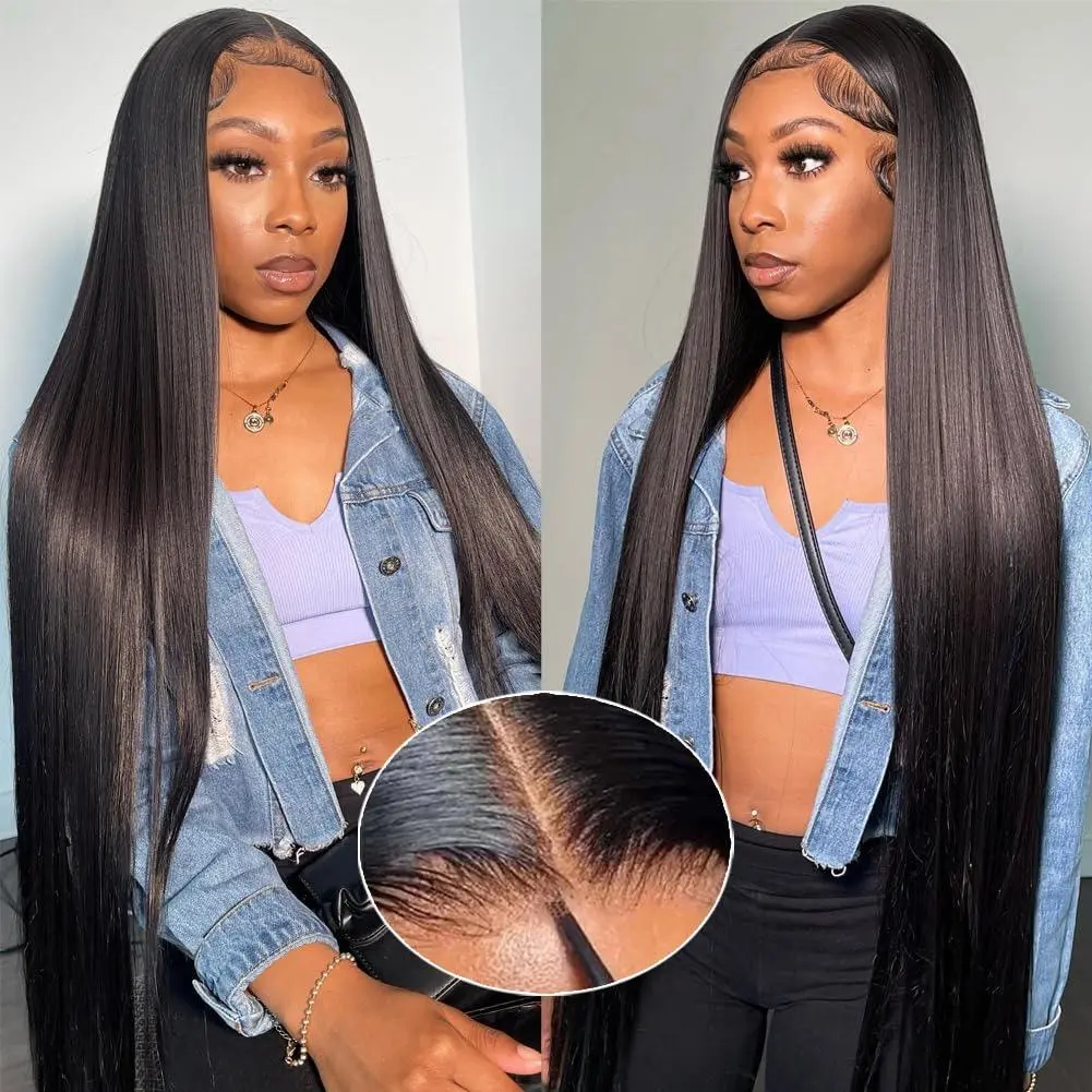 Asteria Hair Straight Hair Glueless Wig Pre Cut 7x5 Lace Closure Ready to Go Wig Pre Bleached Tiny Knots Human Hair Wigs