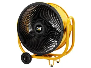 Caterpillar CF-HVD-24AC-YW 24" Blade High-Velocity Industrial Drum Fan -Heavy Duty Industrial Grade (Yellow, 3-in-1) - 6,500 CFM - 3-Speed - 360 Degree Adjustable Tilt