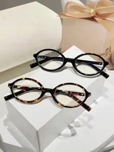 Vintage Hip-Hop Oval Glasses, Minimalist Fashion Design, College Style for Women, Perfect for Back-To-School, Commuting, Streetwear