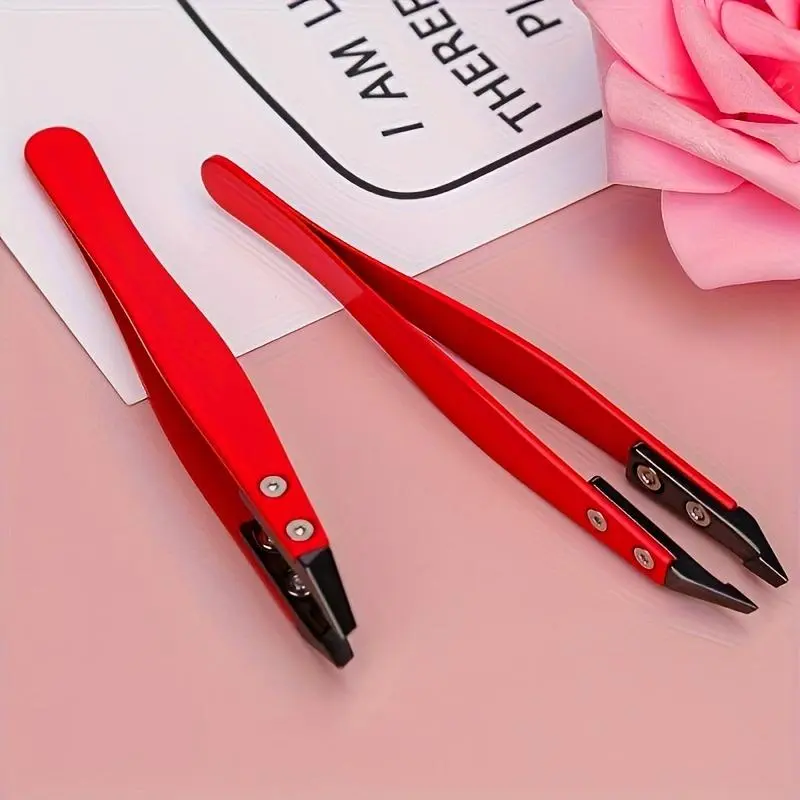 Precision Eyebrow Tweezers Stainless Steel Precision Ceramic Tip Eyebrow Tweezers Professional for Ingrown & Facial Hair Removal