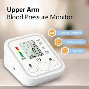 Upper Arm Blood Pressure Monitor - Compact and Portable Health Monitor Kit for Adults, Easy Operation, Adjustable Cuff, 60S Fast Reading, Voice Broadcast, Hypertension Alert, 2×99 Memories, Home & Travel Use (Indoor Recreation)