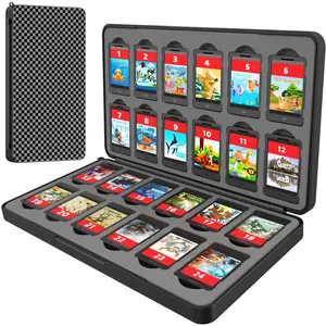 Switch Game Case Storage 24 Games Card and 24 Micro SD Cartridge Slots, Switch Game Holder for Nintendo Switch/OLED/Lite, Portable Switch Game Card Case with Magnetic Closure