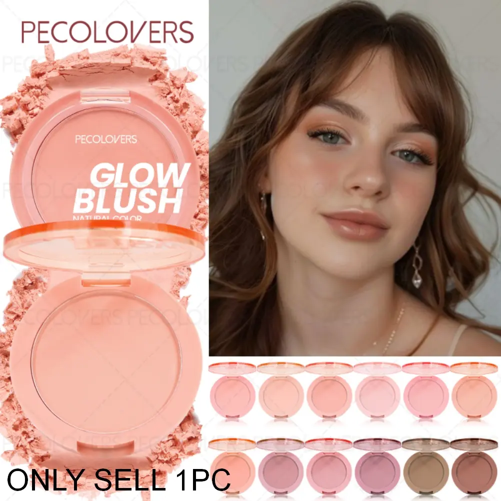 1PC Soft Gradient Matte Finish Single Color Blush Palette, Light Pink to Purple Shades, Rich In Colors, Durable, Nude Makeup, Suitable for Beginner