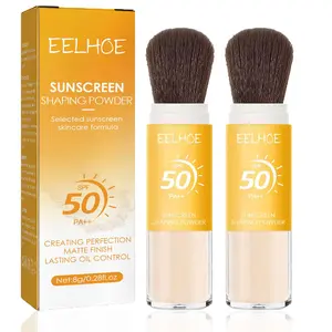 Dulele Sunscreen Setting Powder, 2PCS Mineral Matte Finish Loose Face Powder, SPF 50, Natural, Translucent, Oil Control, Minimizes Fine Lines & Pores Makeup Cosmetic