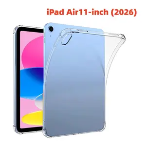 Transparent Tpu iPad Case, Full Edge Protection, Shockproof, Clear Silicone Cover, Compatible with iPad Air4/5/6/7, iPad 7/8/9, iPad 10/11