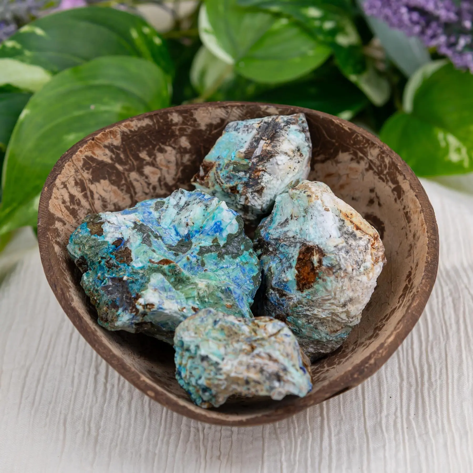 Down to Earth Azurite Raw 1-2 Inch Rough Pieces for Intuition Insight Mental Clarity Third Eye Chakra Healing & Spiritual Awakening