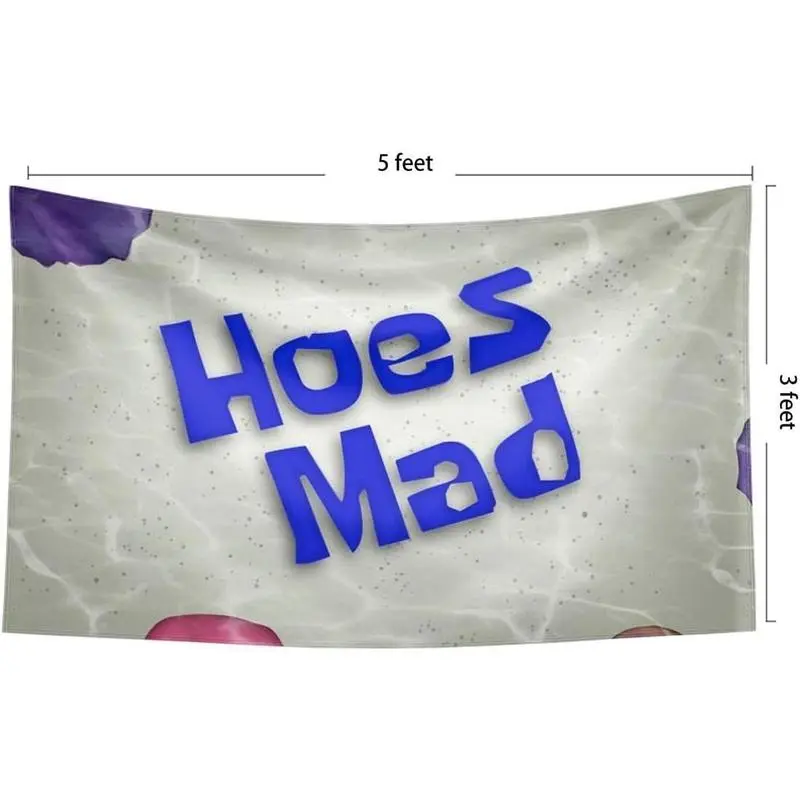 Probsin Hoes Mad Flag,3x5 Feet Banner,Funny Poster UV Resistance Fading & Durable Man Cave Wall Flag  for College Dorm Room Decor,Outdoor,Parties,Gift,Tailgates